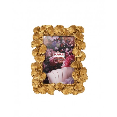 Kare Ramka Na Zdjęcia Ginkgo Leaf 17X20   Cm Złota