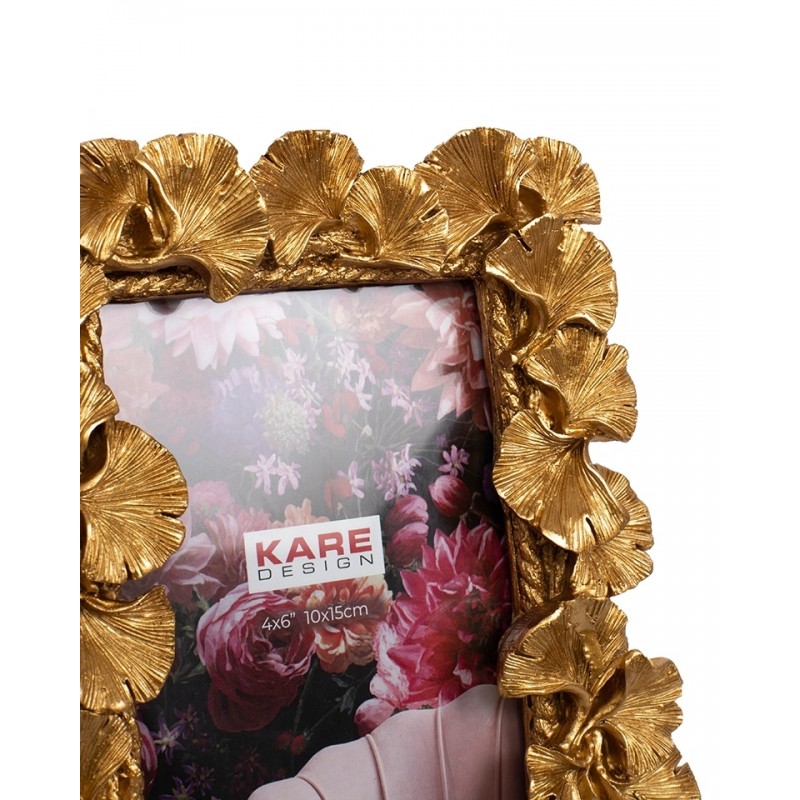 Kare Ramka Na Zdjęcia Ginkgo Leaf 17X20   Cm Złota