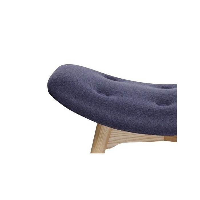 Podnóżek CONTOUR szary - tkanina, nogi jesion