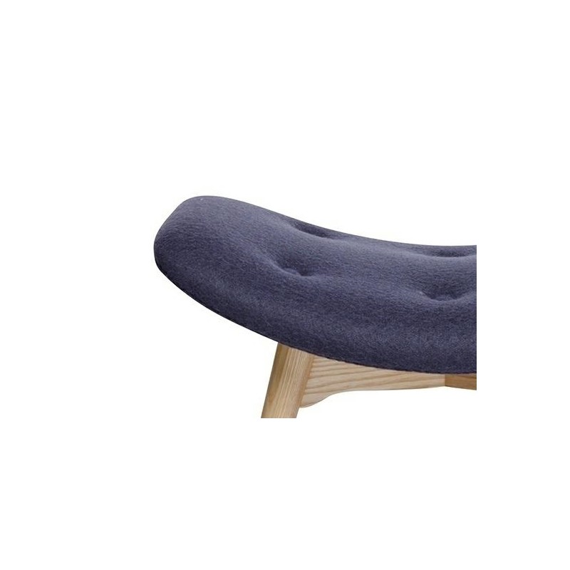 Podnóżek CONTOUR szary - tkanina, nogi jesion