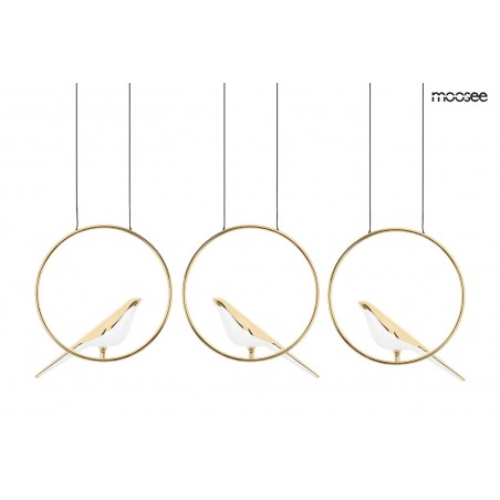 MOOSEE lampa wisząca BIRD LINE złota