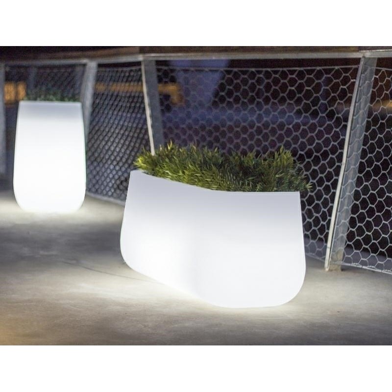 NEW GARDEN donica CAMELIA LARGE SOLAR & BATTERY biała