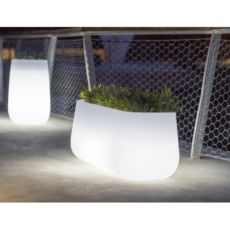 NEW GARDEN donica CAMELIA LARGE SOLAR & BATTERY biała