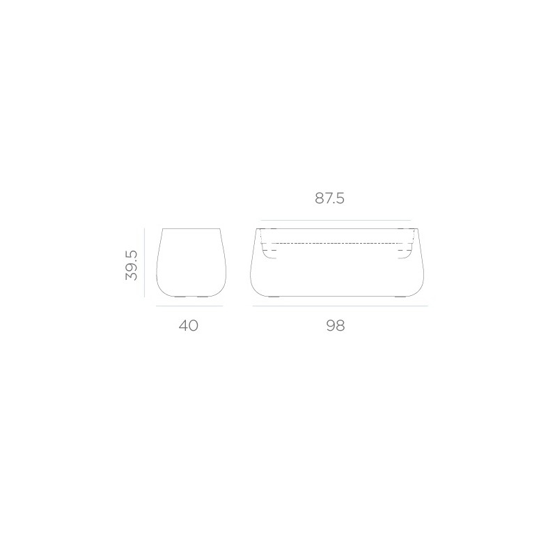 NEW GARDEN donica CAMELIA LARGE SOLAR & BATTERY biała