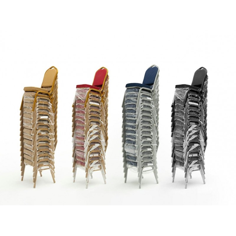 Krzesło bankietowe HEROS czerwone /       złote