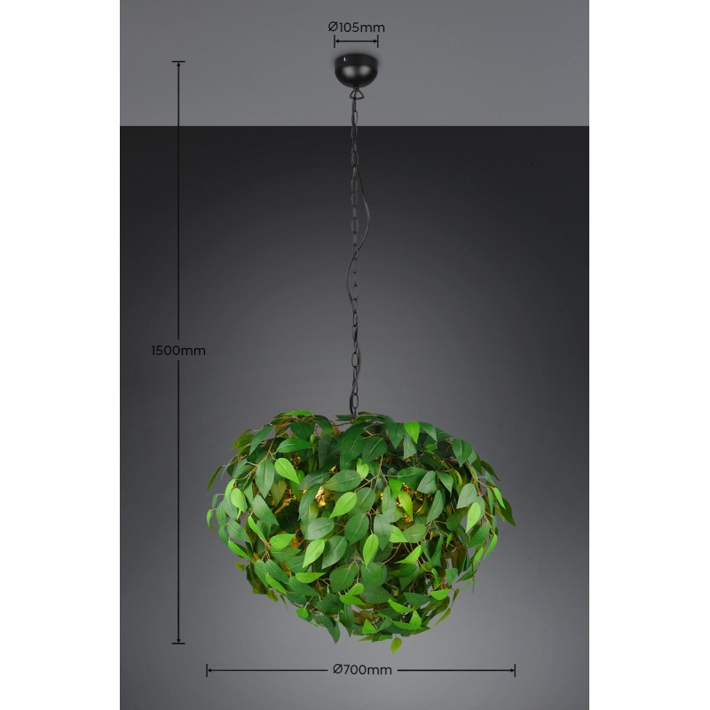 RL Lampa wisząca nowoczesna LEAVY R10464015 czarny, zielony