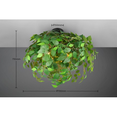 RL Lampa natynkowa LEAVY R60463015 czarny, zielony