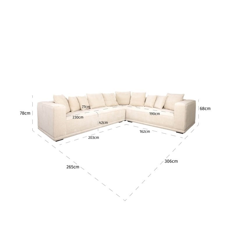 RICHMOND narożnik LUSSO beżowy