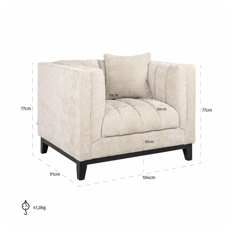 RICHMOND fotel BEAUCHAMP beżowy