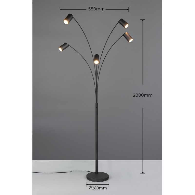 Trio Lampa podłogowa MARLEY 412400532 czarny