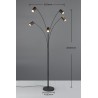 Trio Lampa podłogowa MARLEY 412400532 czarny