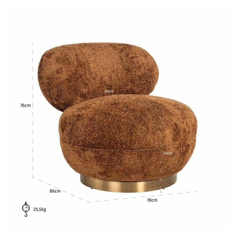 RICHMOND fotel obrotowy JACE pomarańczowy