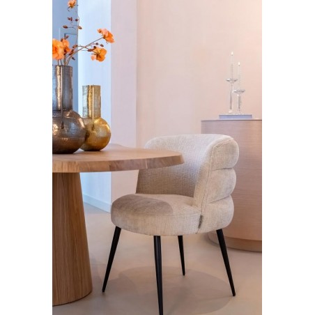 RICHMOND krzesło STELLA jasnobeżowe - trudnopalne