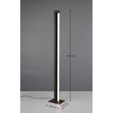 Trio Lampa podłogowa SEEKER 448810132 czarny