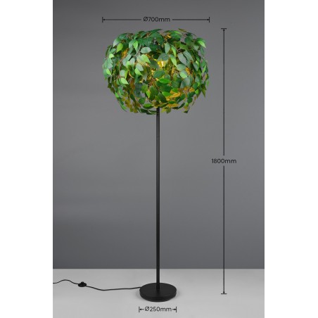 RL Lampa podłogowa LEAVY R40463015 czarny, zielony