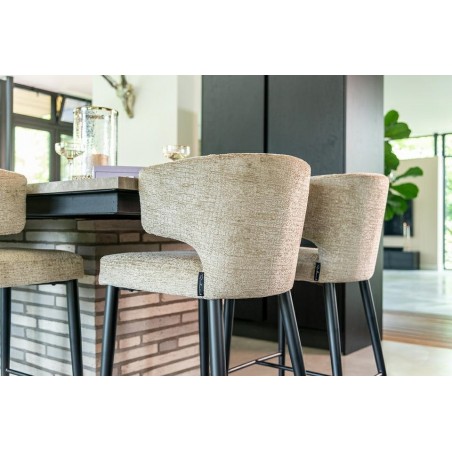 RICHMOND krzesło barowe TAYLOR 2 beżowe - trudnopalne