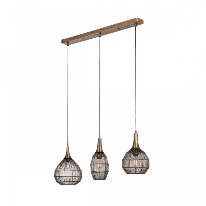 Trio Lampa wisząca nowoczesna SORAYA 365400304 złoty i odcienie złota, czarny