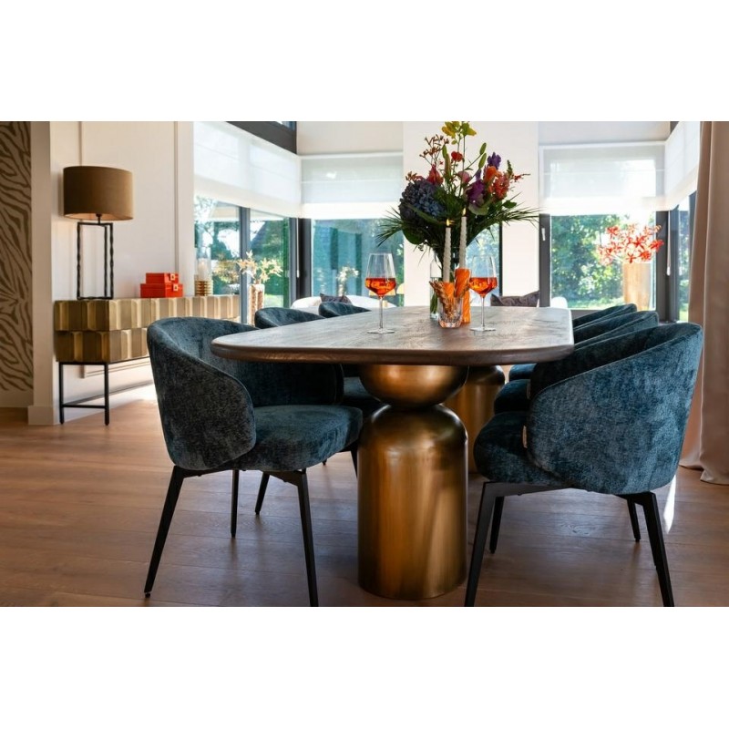 RICHMOND krzesło AMPHARA niebieskie - trudnopalne