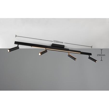 Trio Lampa natynkowa ZENO 648310532 czarny