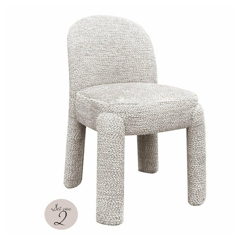 Richmond Zestaw Krzeseł Brandi Jasny Beż