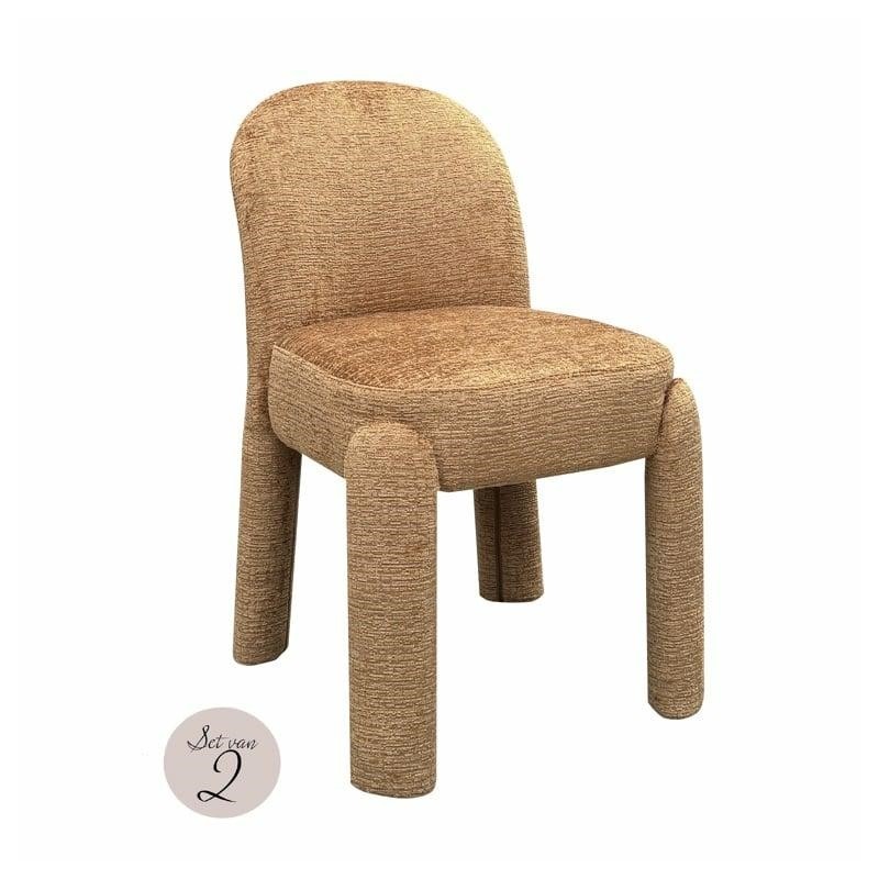 Richmond Zestaw Krzeseł Brandi Jasny      Brąz