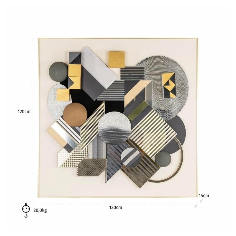 Richmond Obraz 3D Block 120X120 Cm