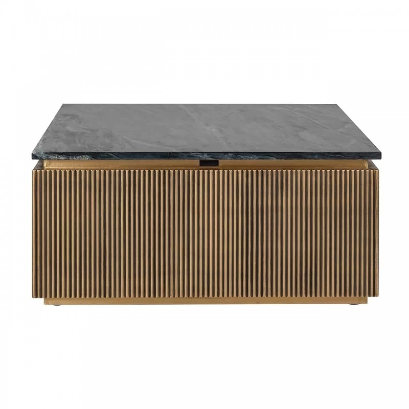 Richmond Stolik Kawowy Ironville -        Marmur, Metal, Mdf, Sklejka Brzozowa