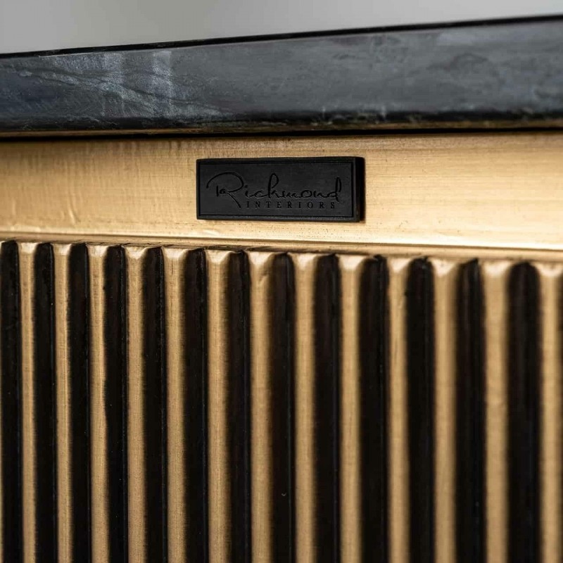 Richmond Stolik Kawowy Ironville -        Marmur, Metal, Mdf, Sklejka Brzozowa