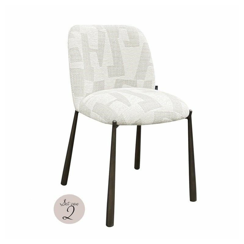 Richmond Zestaw Krzeseł Lana Jasny Beż    - 2 Sztuki