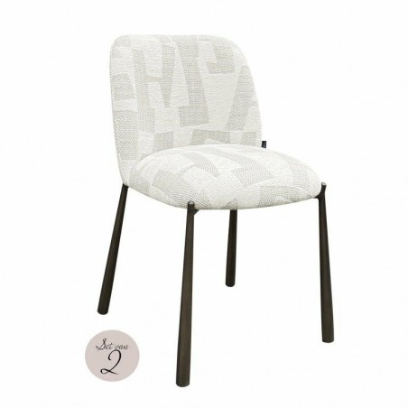 Richmond Zestaw Krzeseł Lana Jasny Beż    - 2 Sztuki