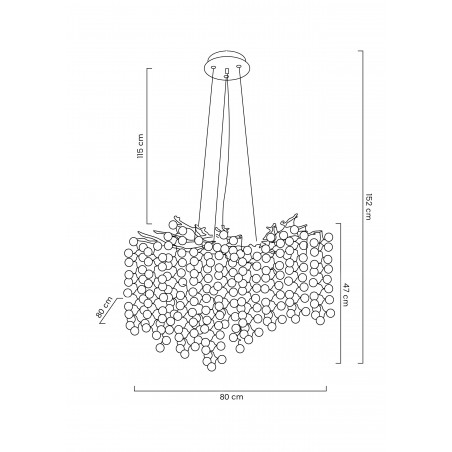 MOOSEE lampa wisząca RIVIERA 80 złota /   clear
