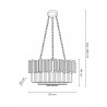 Lampa wisząca IMPERIAL GOLD 80 - stal, kryształ