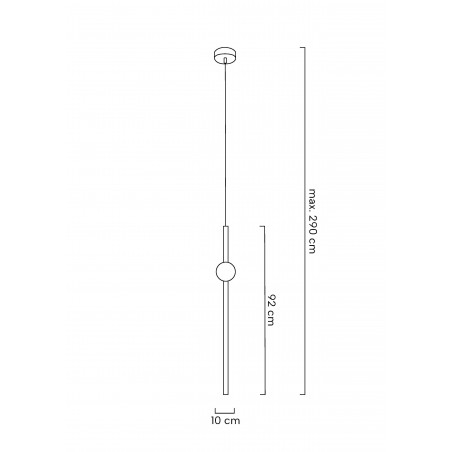 MOOSEE lampa wisząca LIBRA 90 ON złota