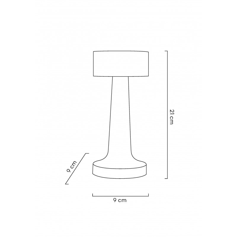 Lampa biurkowa LEE złota - wbudowana bateria, LED