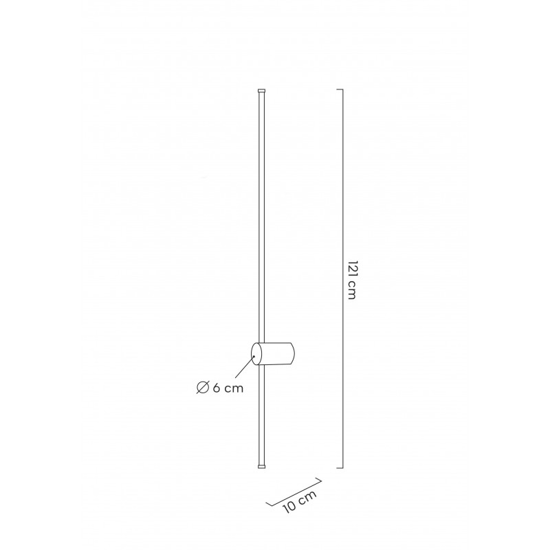 MOOSEE lampa ścienna OMBRE 120 czarna