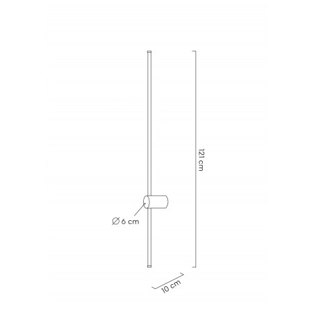MOOSEE lampa ścienna OMBRE 120 biała