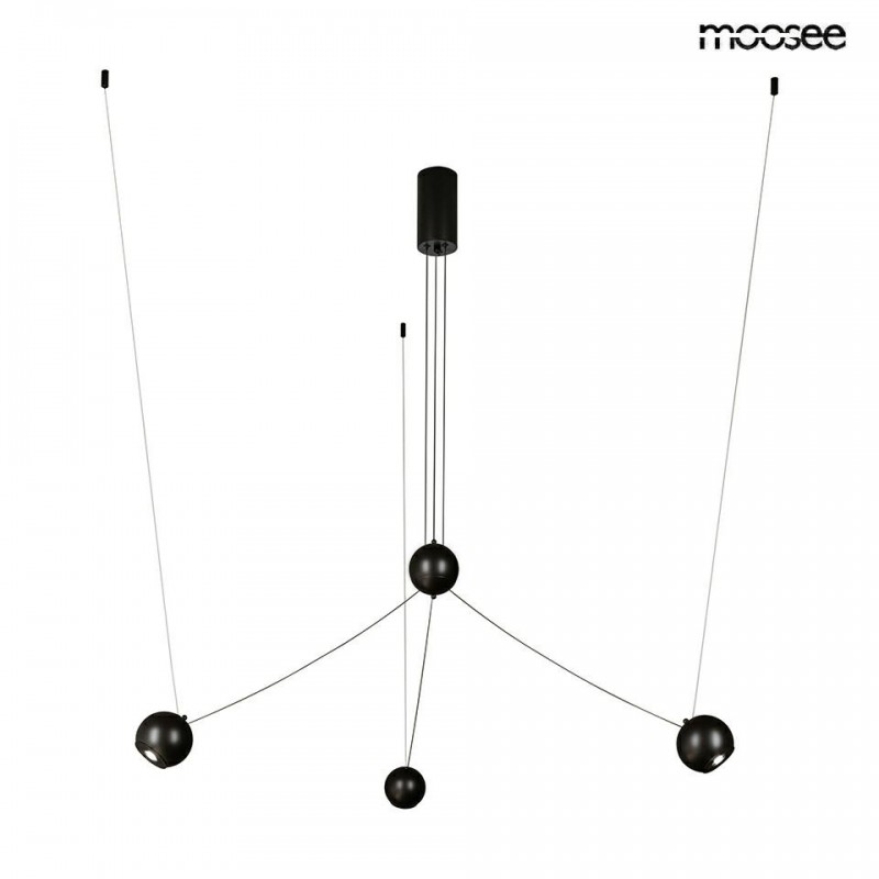 Moosee Lampa Wisząca Octo 3 Czarna