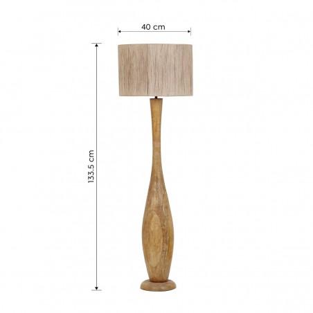 Trio Lampa Podłogowa Toba 467200130 Naturalny, Naturalny