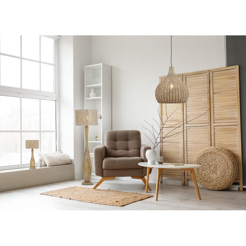 Trio Lampa Podłogowa Toba 467200130 Naturalny, Naturalny