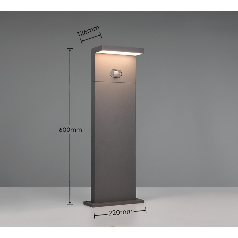 Trio Lampa Zewnętrzna Stojąca Blyde Hybrid 553569142 Antracyt