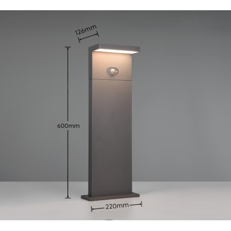 Trio Lampa Zewnętrzna Stojąca Blyde Hybrid 553569142 Antracyt