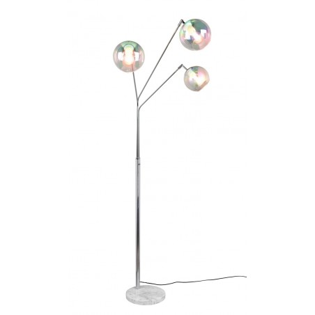 Trio Lampa Podłogowa Paxton 416900306 Srebrny I Odcienie Srebra