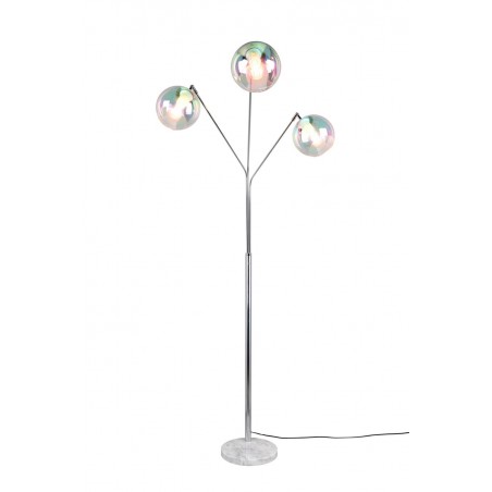 Trio Lampa Podłogowa Paxton 416900306 Srebrny I Odcienie Srebra