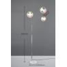 Trio Lampa Podłogowa Paxton 416900306 Srebrny I Odcienie Srebra
