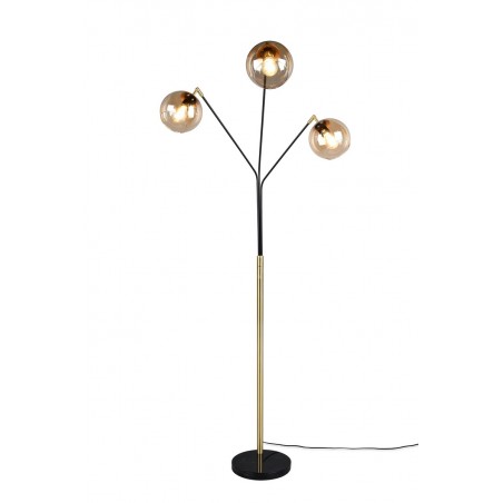 Trio Lampa Podłogowa Paxton 416900380 Złoty I Odcienie Złota, Czarny