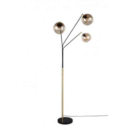 Trio Lampa Podłogowa Paxton 416900380 Złoty I Odcienie Złota, Czarny