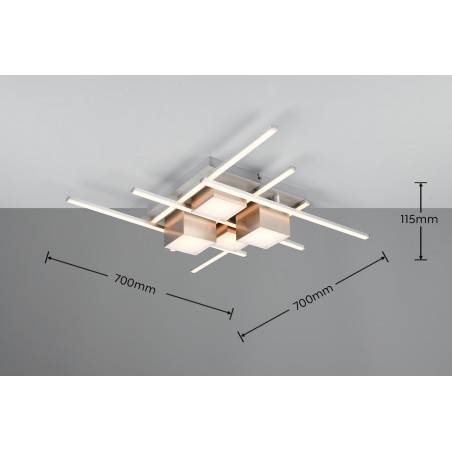 Trio Lampa Natynkowa Led Roger 647810407 Srebrny I Odcienie Srebra