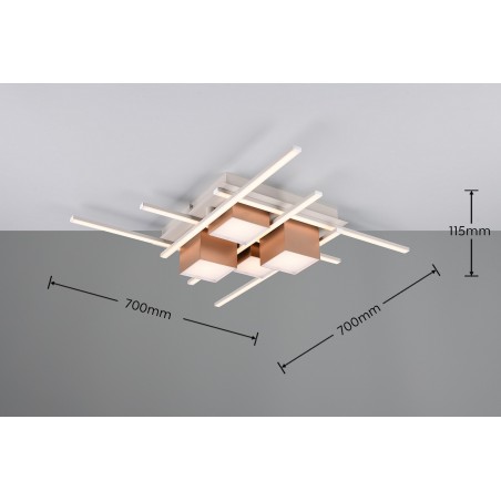 Trio Lampa Natynkowa Led Roger 647810465 Brązowy I Odcienie Brązu