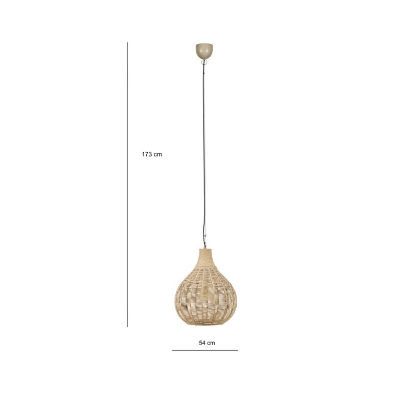 Trio Lampa Wisząca Nowoczesna Janne 366790136 Naturalny, Czarny