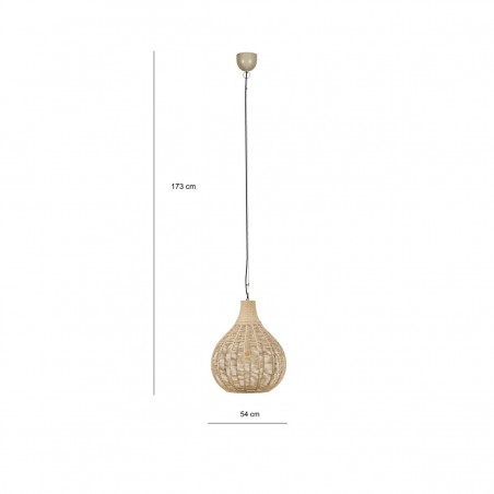 Trio Lampa Wisząca Nowoczesna Janne 366790136 Naturalny, Czarny